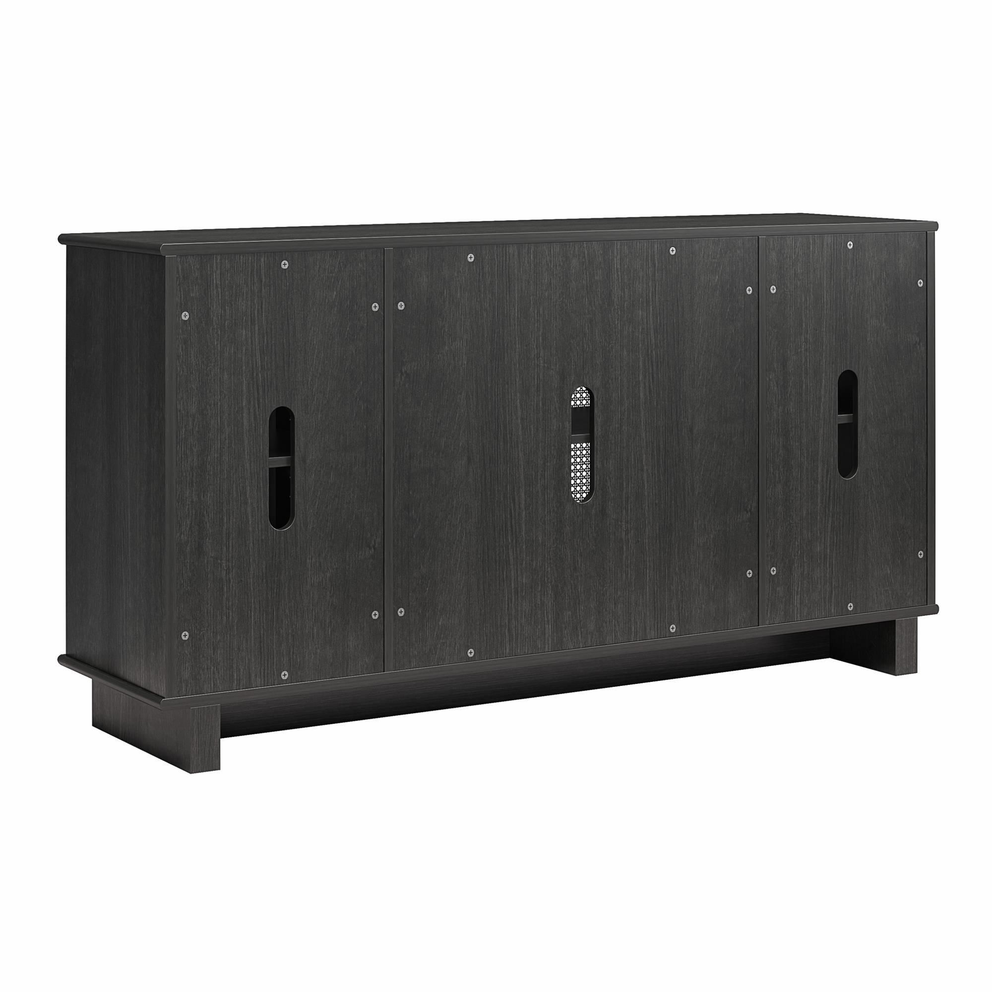 Ameriwood Home Multi-Use Console Cabinet for 65' TVs - Black Oak