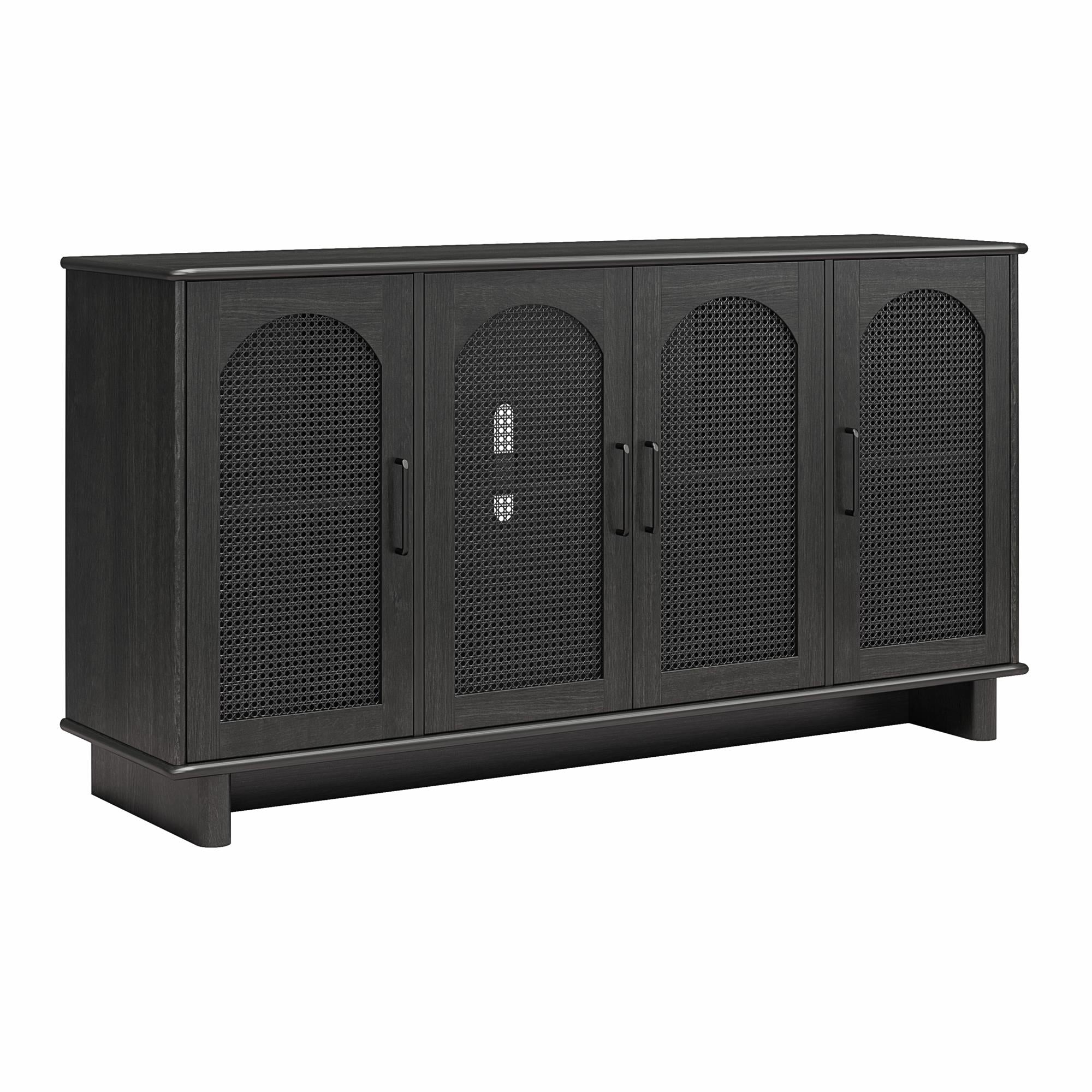 Ameriwood Home Multi-Use Console Cabinet for 65' TVs - Black Oak