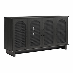 Ameriwood Home Multi-Use Console Cabinet for 65' TVs - Black Oak