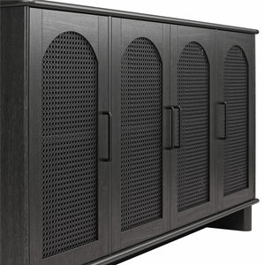 Ameriwood Home Multi-Use Console Cabinet for 65' TVs - Black Oak