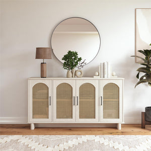 Ameriwood Home Multi-Use Console Cabinet for 65' TVs - White Oak