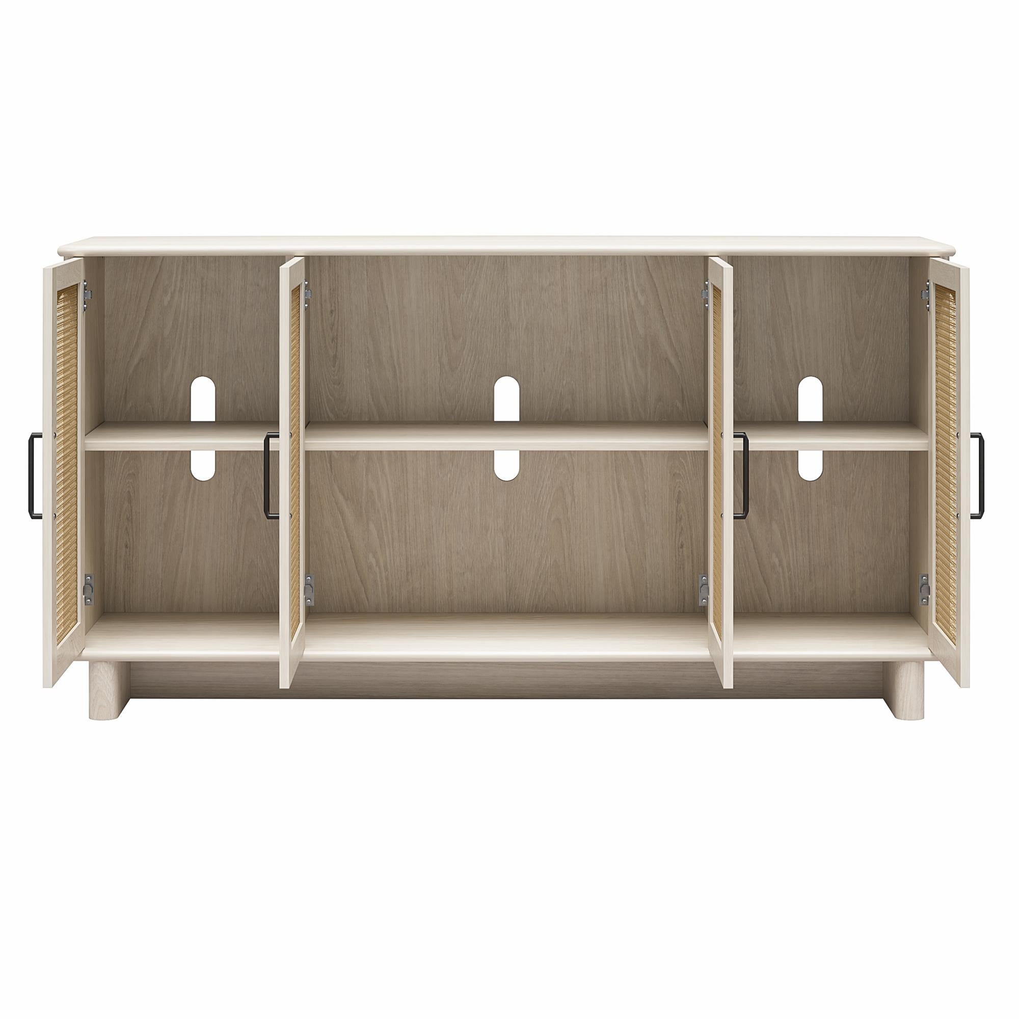 Ameriwood Home Multi-Use Console Cabinet for 65' TVs - White Oak