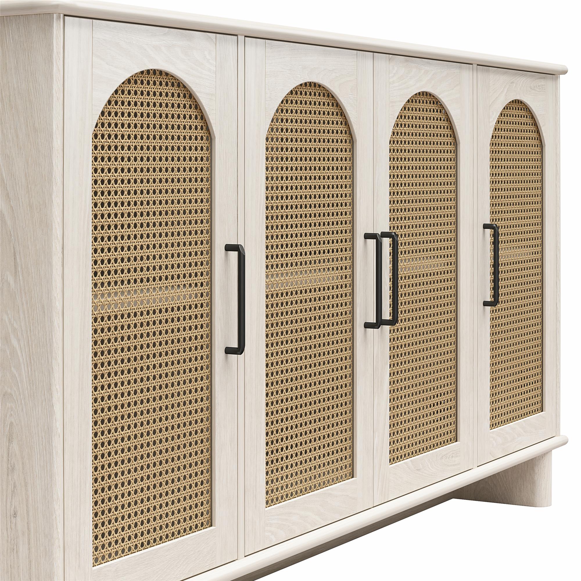 Ameriwood Home Multi-Use Console Cabinet for 65' TVs - White Oak