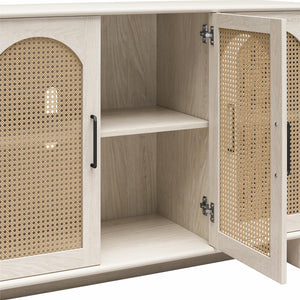 Ameriwood Home Multi-Use Console Cabinet for 65' TVs - White Oak