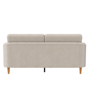 Mr. Kate Moon 73.5" Upholstered Sofa with Curved Back  - Ivory - 3-Seater