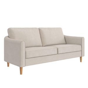 Mr. Kate Moon 73.5" Upholstered Sofa with Curved Back  - Ivory - 3-Seater