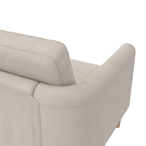 Mr. Kate Moon 73.5" Upholstered Sofa with Curved Back  - Ivory - 3-Seater