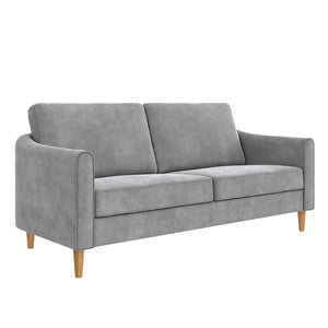 Mr. Kate Moon 73.5" Upholstered Sofa with Curved Back  - Gray - 3-Seater