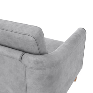 Mr. Kate Moon 73.5" Upholstered Sofa with Curved Back  - Gray - 3-Seater