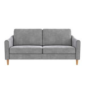 Mr. Kate Moon 73.5" Upholstered Sofa with Curved Back  - Gray - 3-Seater