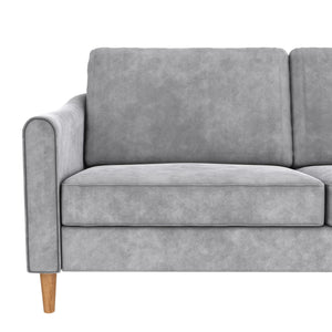 Mr. Kate Moon 73.5" Upholstered Sofa with Curved Back  - Gray - 3-Seater