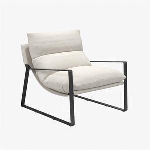 DHP Gatsby Accent Chair - Ivory - 1-Seater
