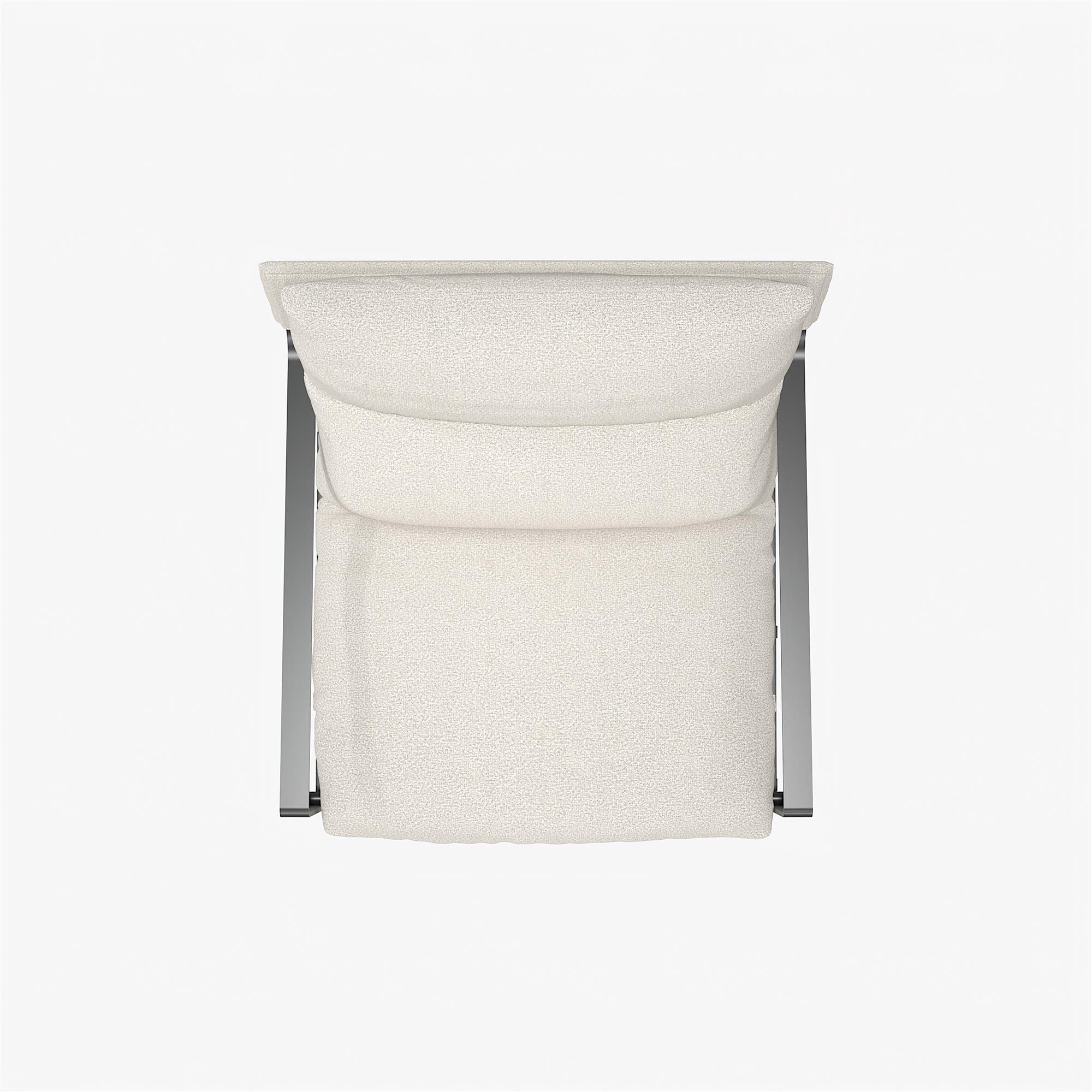 DHP Gatsby Accent Chair - Ivory - 1-Seater