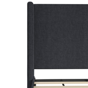 DHP Eveline Upholstered Wingback Bed - Textured Dark Blue Canvas - Queen