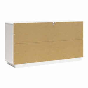 CosmoLiving Valencia 7-Drawer Wide Dresser - Taupe/White
