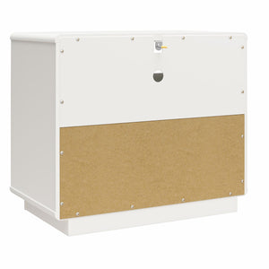 CosmoLiving Valencia 2-Drawer Nightstand - Taupe/White