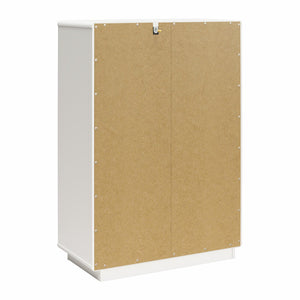 CosmoLiving Valencia Tall 5-Drawer Dresser - Taupe/White