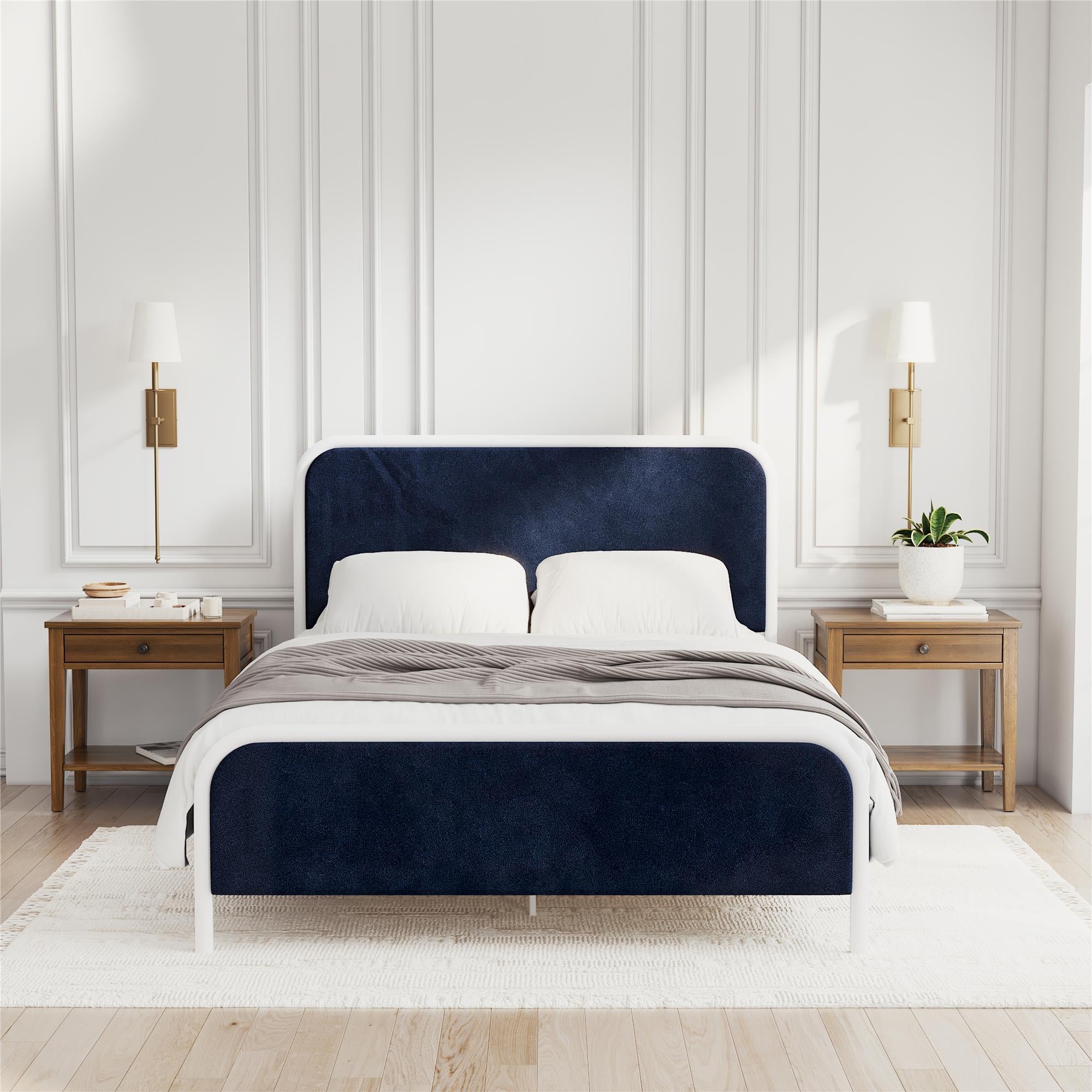 Novogratz Tallulah Upholstered Bed - Navy - Queen