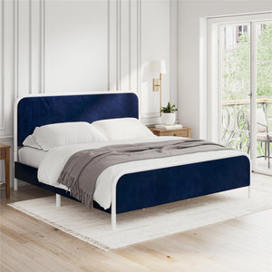Novogratz Tallulah Upholstered Bed - Navy - King