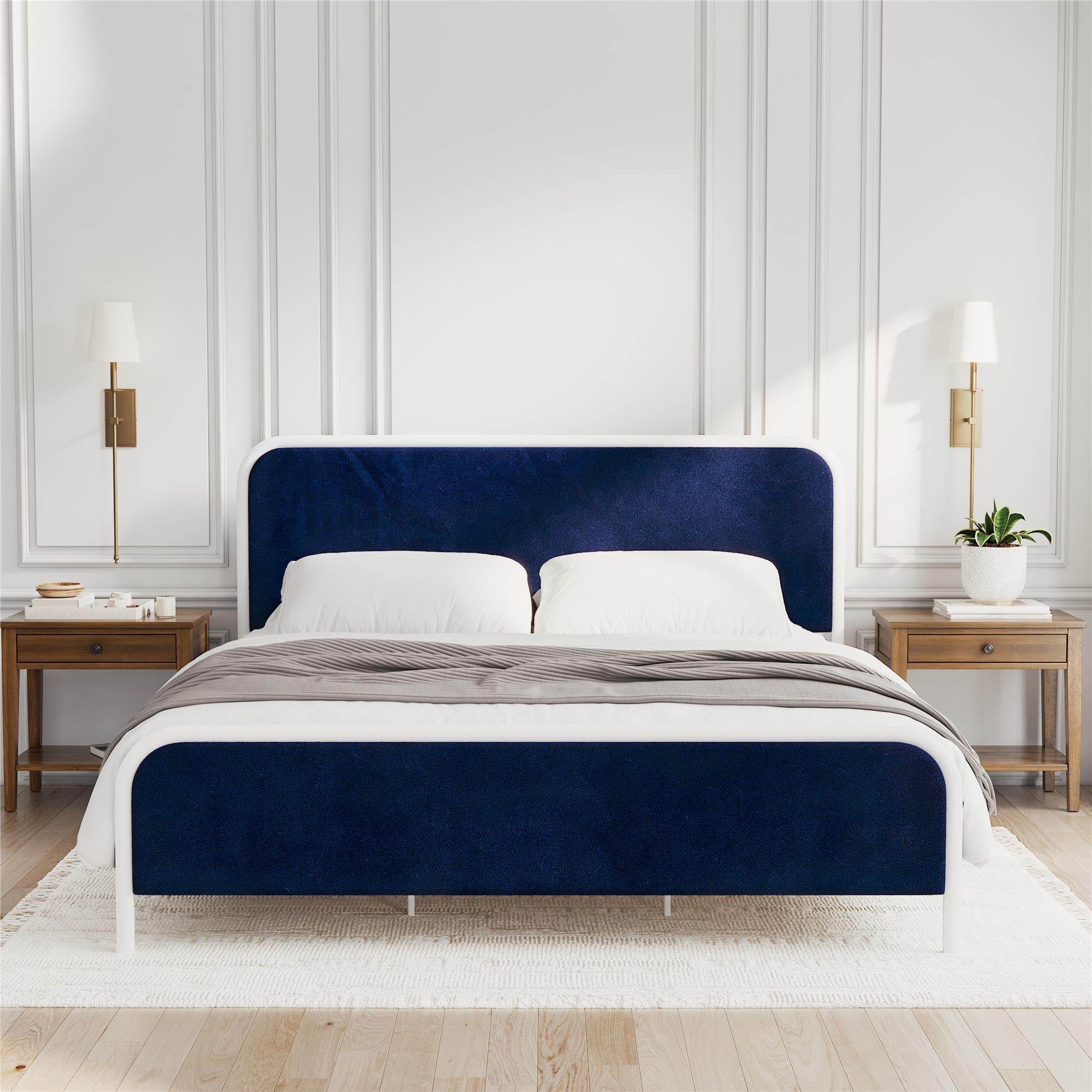 Novogratz Tallulah Upholstered Bed - Navy - King