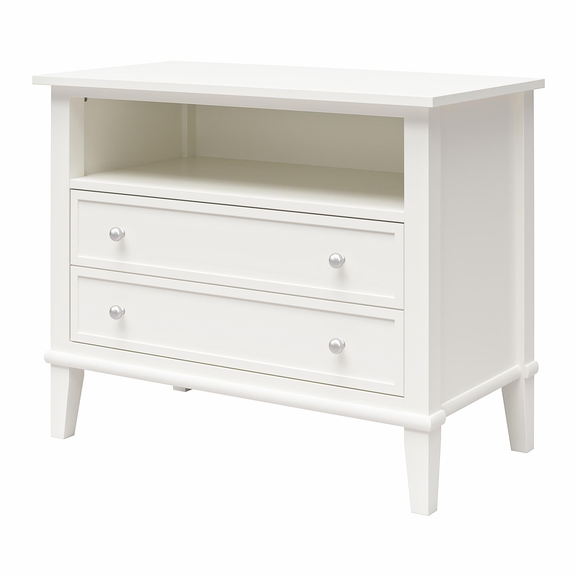 Ameriwood Home Franklin Wide Nightstand with Drawer - White