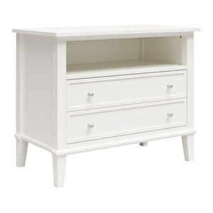 Ameriwood Home Franklin Wide Nightstand with Drawer - White