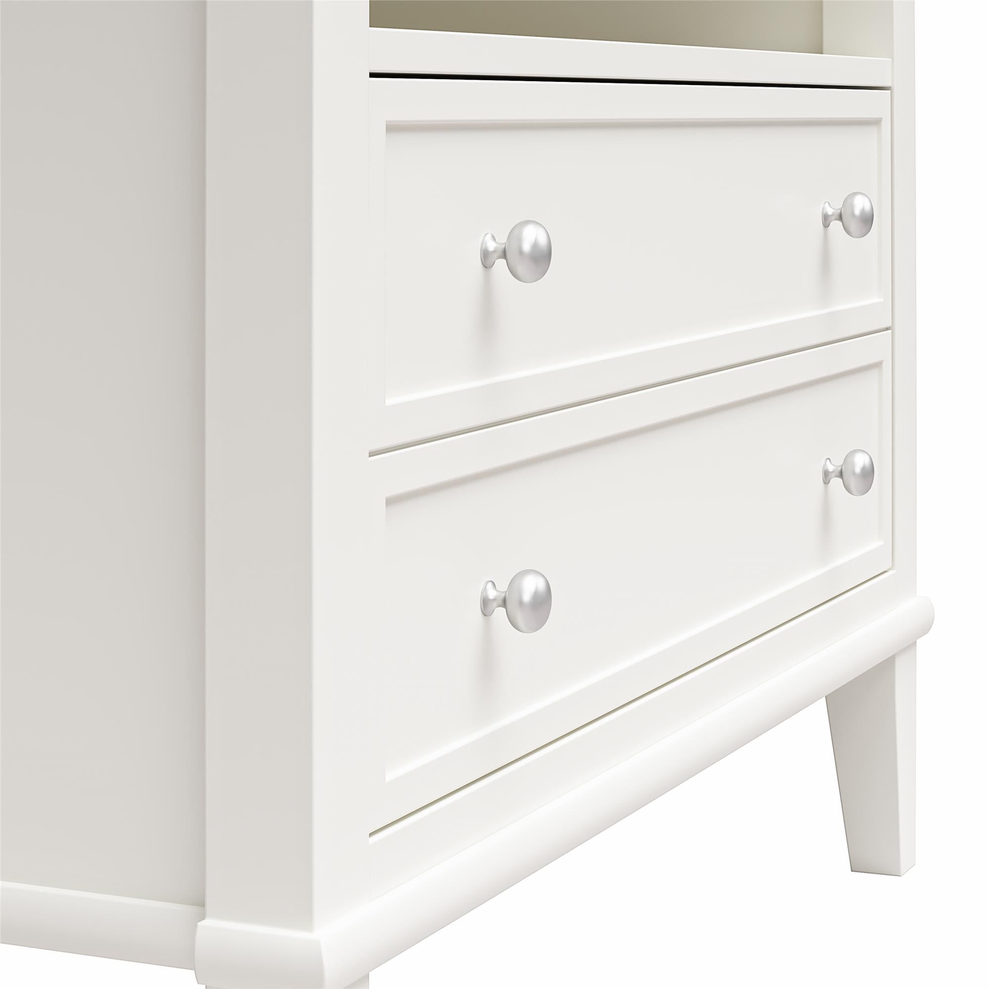 Ameriwood Home Franklin Wide Nightstand with Drawer - White
