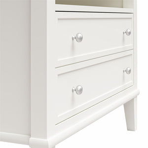Ameriwood Home Franklin Wide Nightstand with Drawer - White