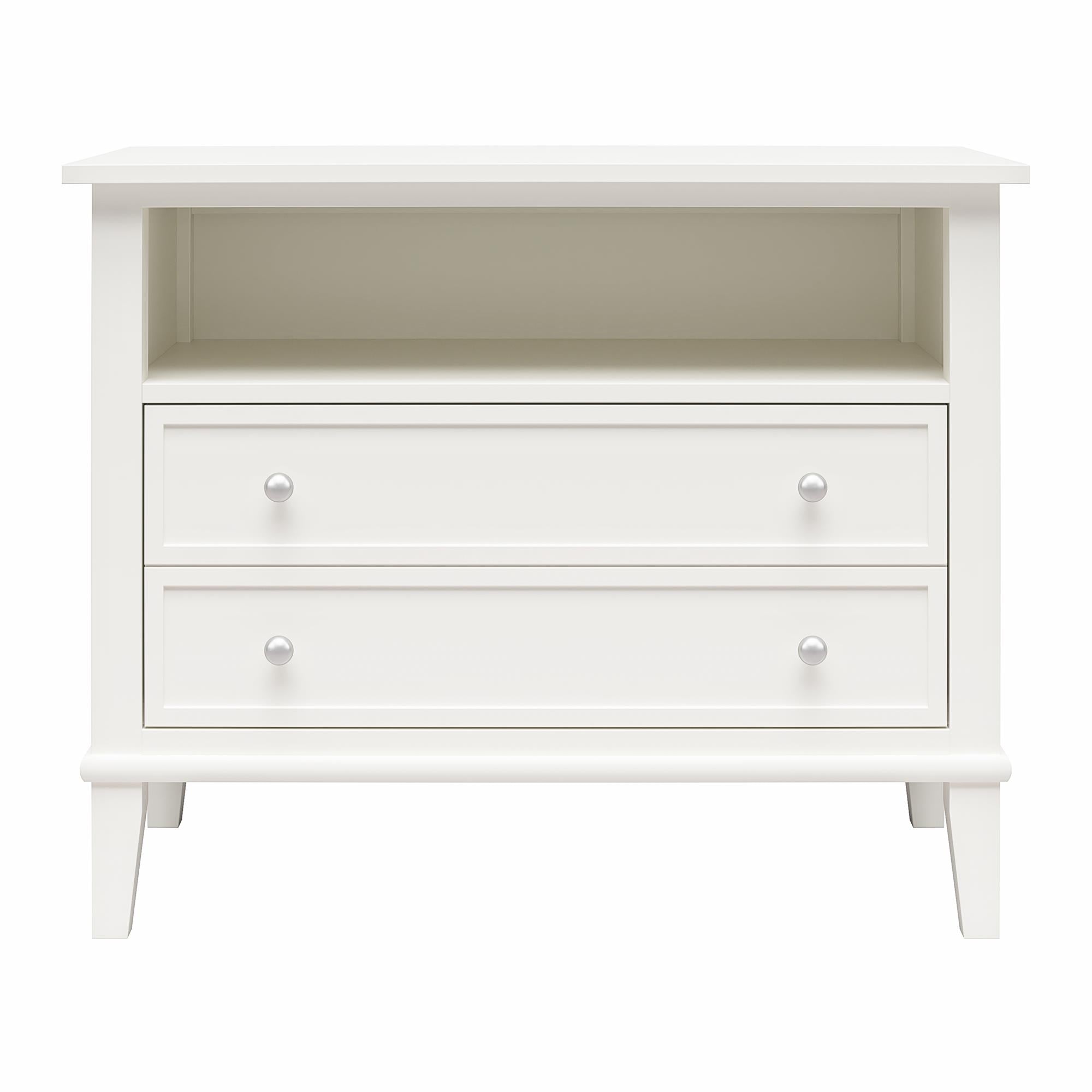 Ameriwood Home Franklin Wide Nightstand with Drawer - White