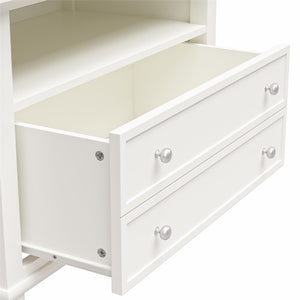 Ameriwood Home Franklin Wide Nightstand with Drawer - White