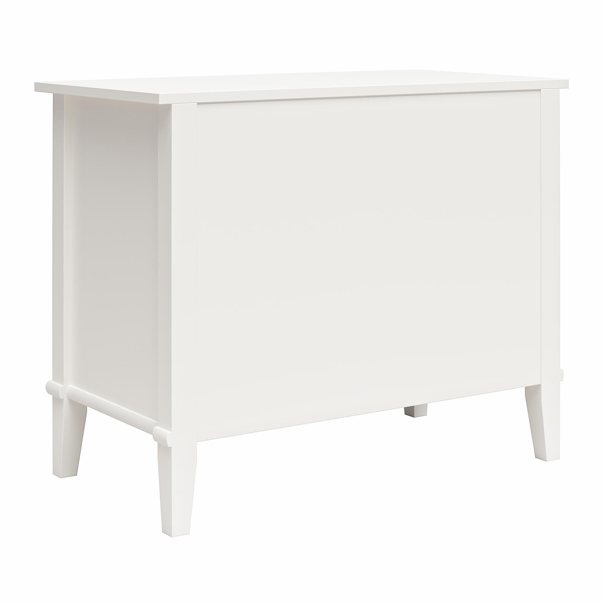 Ameriwood Home Franklin Wide Nightstand with Drawer - White