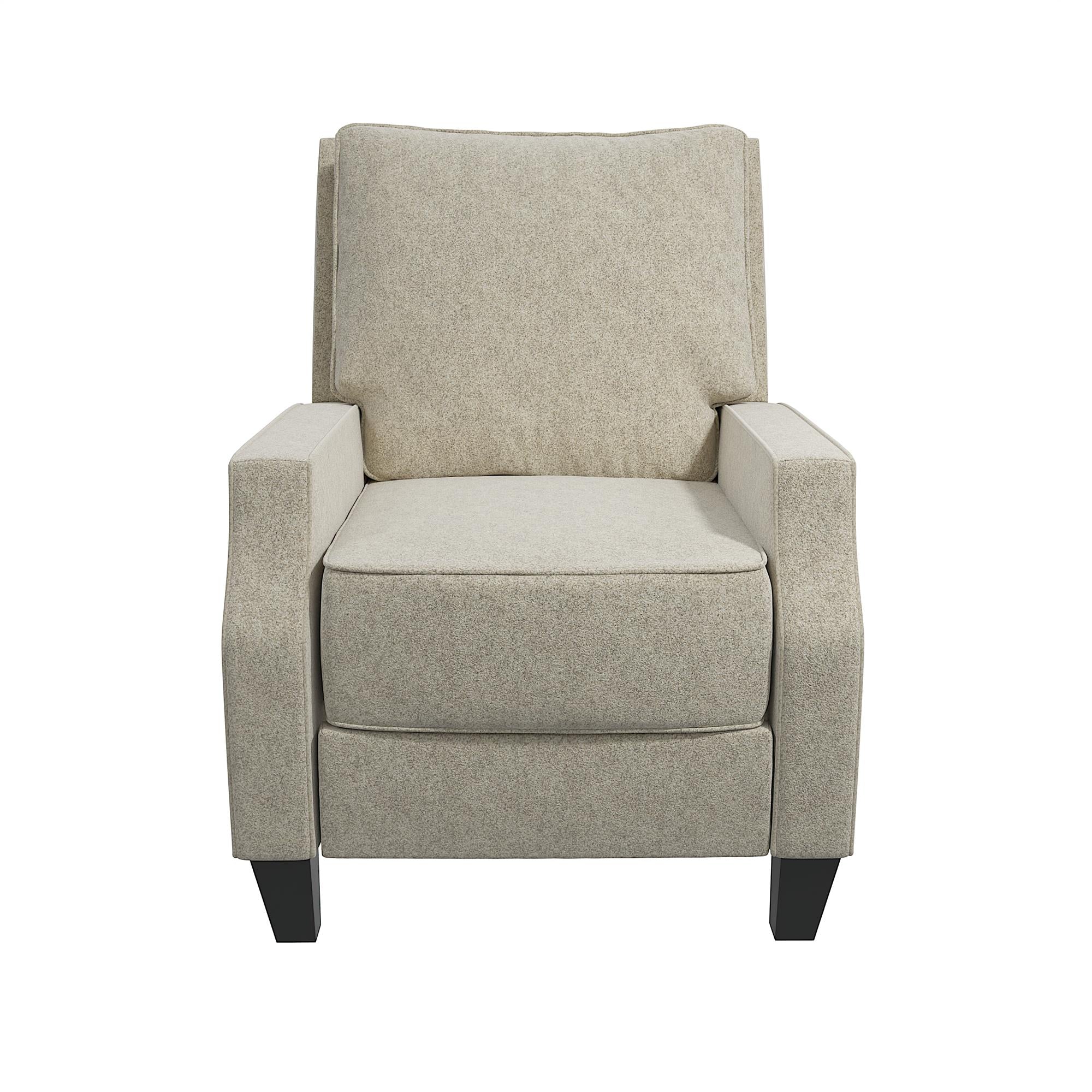 DHP Randen Pushback Recliner - Beige - 1-Seater