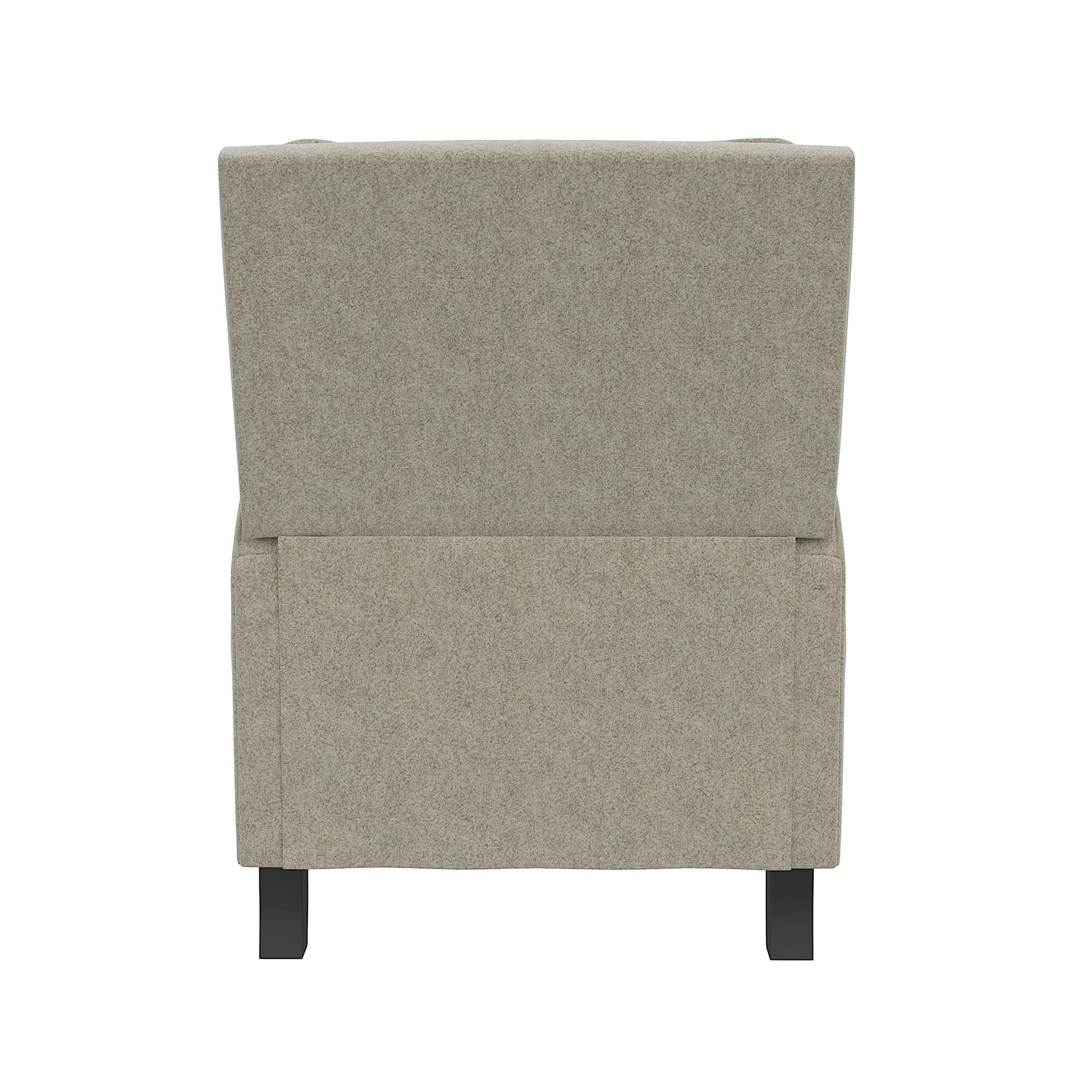 DHP Randen Pushback Recliner - Beige - 1-Seater