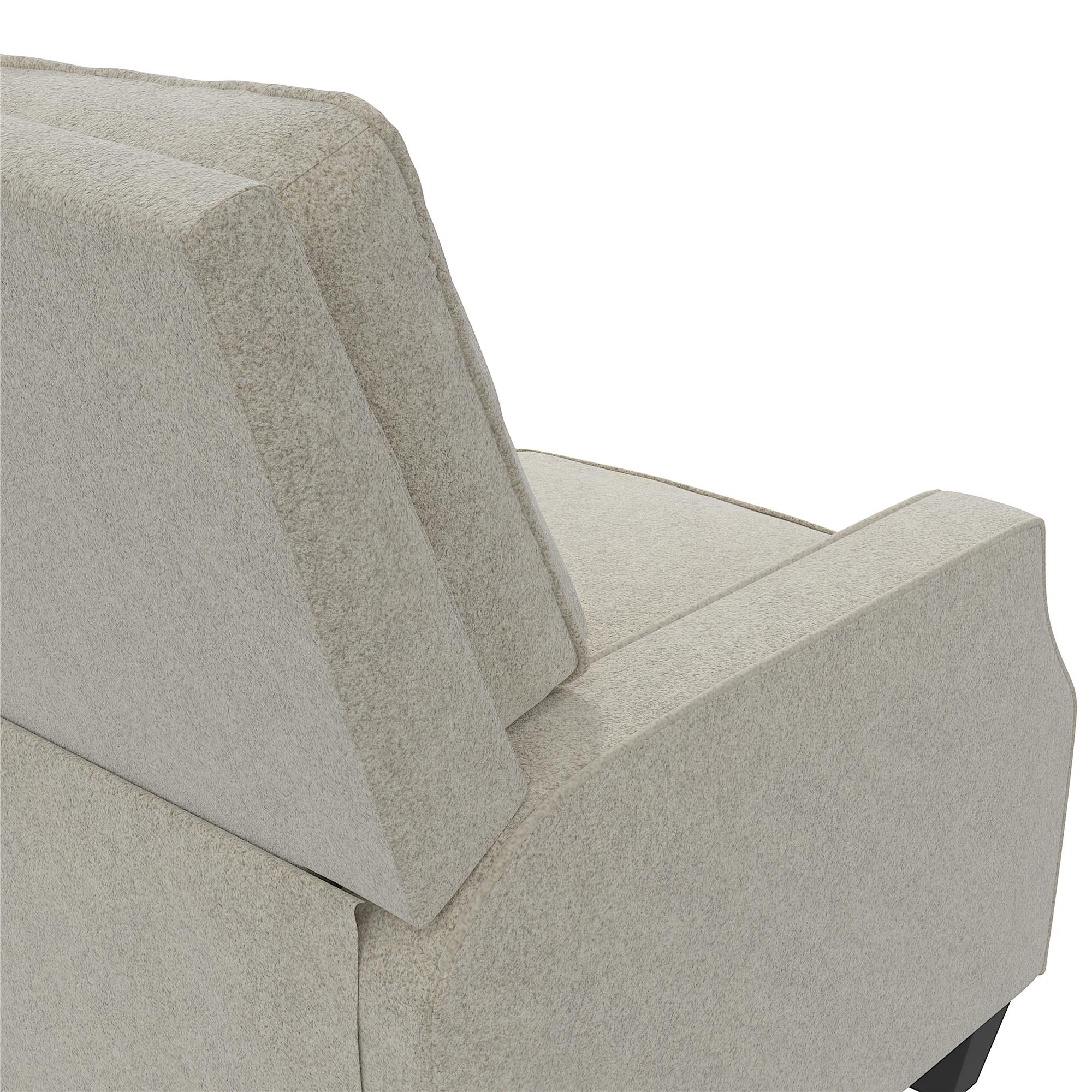 DHP Randen Pushback Recliner - Beige - 1-Seater