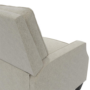 DHP Randen Pushback Recliner - Beige - 1-Seater