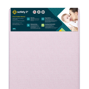 Safety 1st Heavenly Dreams Baby Crib and Toddler Bed Mattress, Pink - Light Pink - Crib & Toddler Mattress