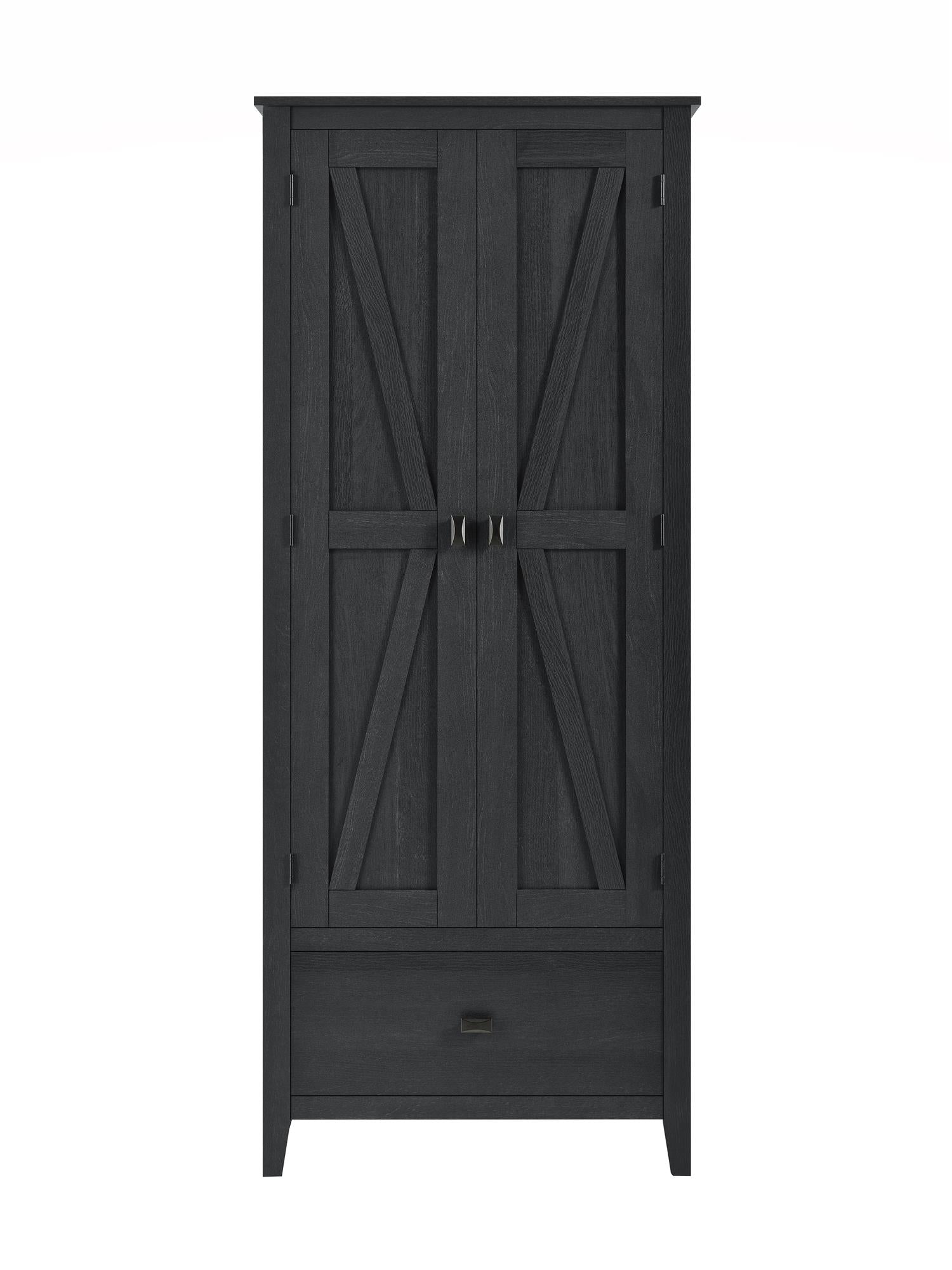 Systembuild Evolution Farmington 30" Wide Storage Cabinet - Black Oak