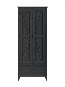 Systembuild Evolution Farmington 30" Wide Storage Cabinet - Black Oak