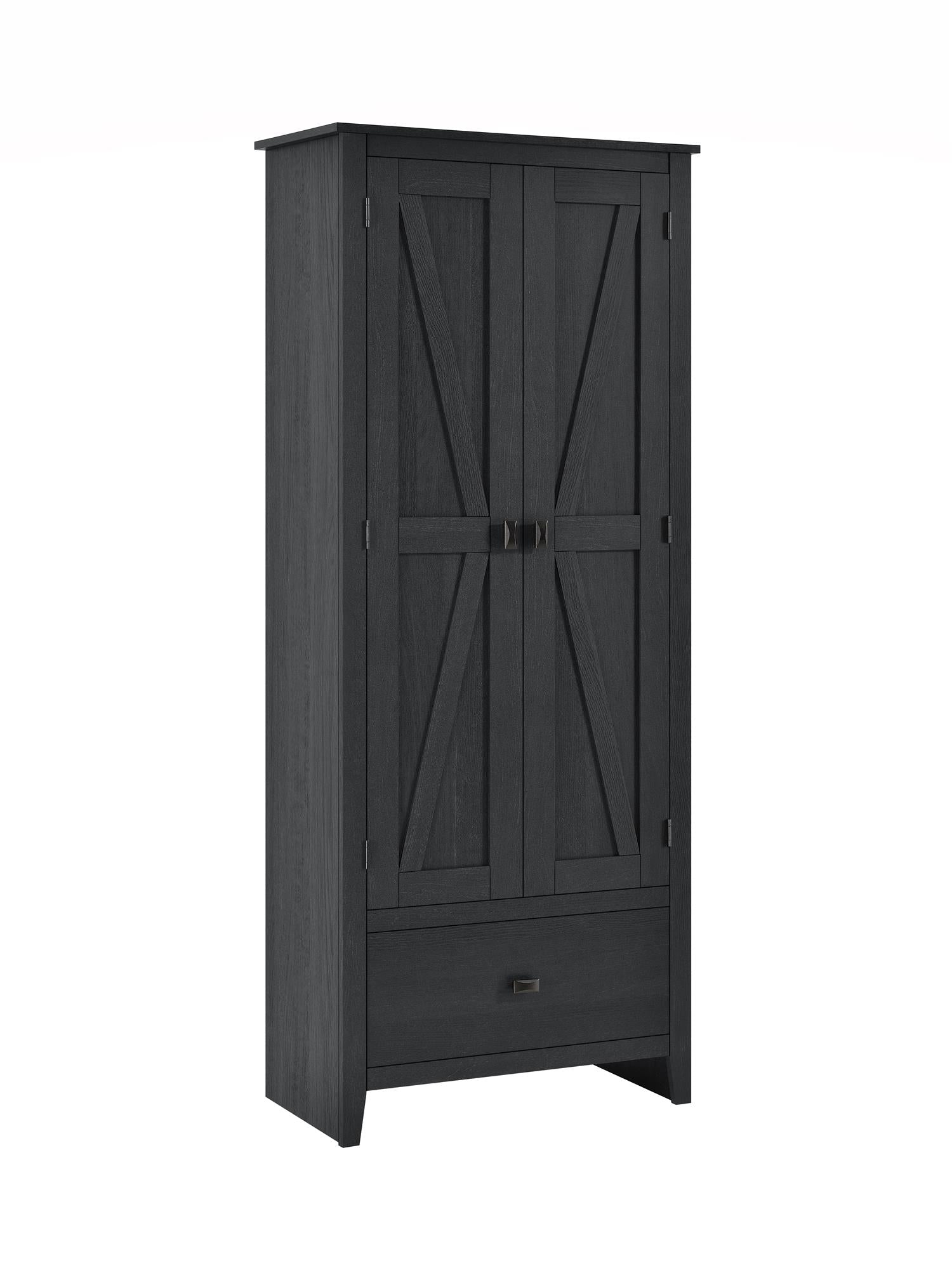 Systembuild Evolution Farmington 30" Wide Storage Cabinet - Black Oak