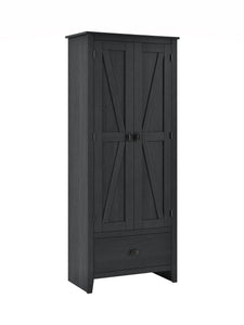 Systembuild Evolution Farmington 30" Wide Storage Cabinet - Black Oak