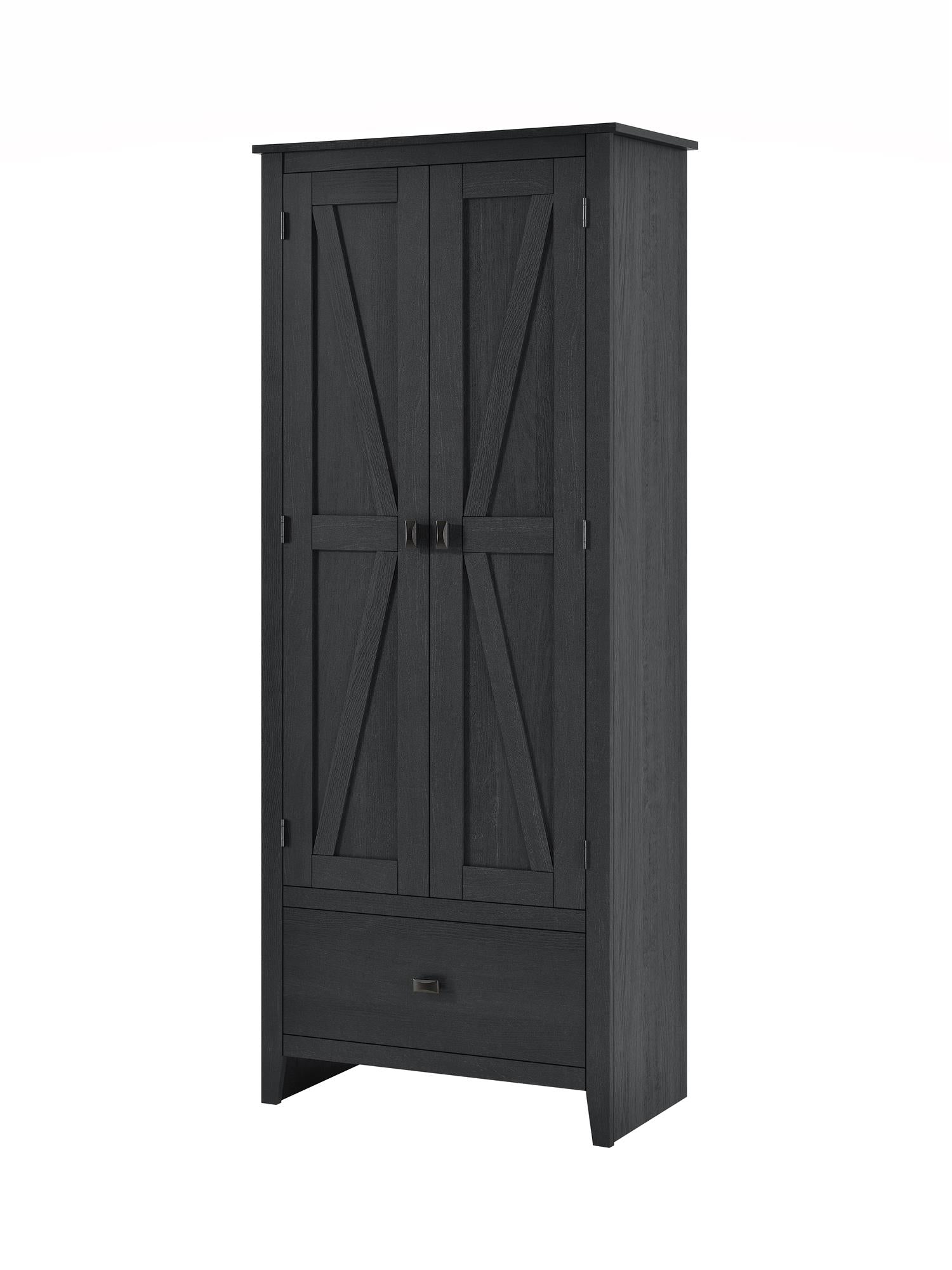 Systembuild Evolution Farmington 30" Wide Storage Cabinet - Black Oak
