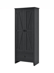Systembuild Evolution Farmington 30" Wide Storage Cabinet - Black Oak