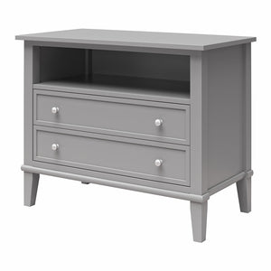 Ameriwood Home Franklin Wide Nightstand with Drawer - Gray