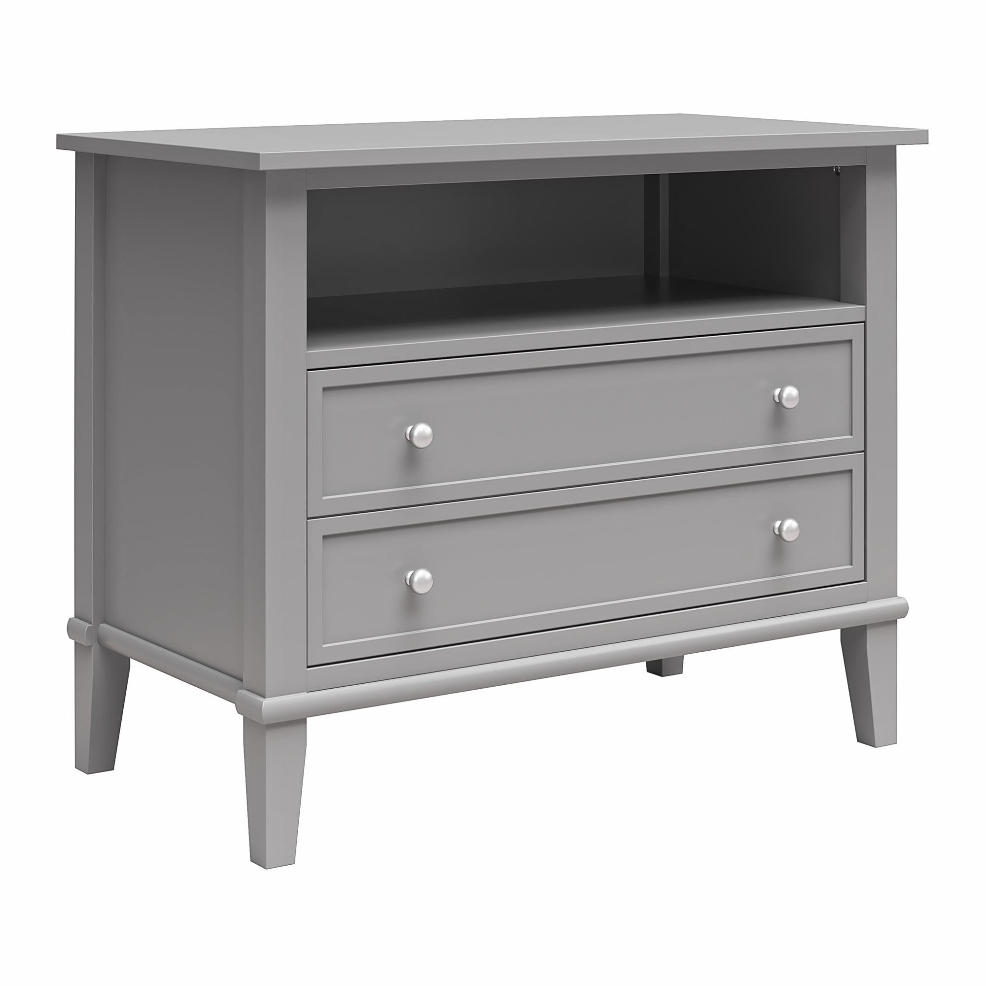 Ameriwood Home Franklin Wide Nightstand with Drawer - Gray
