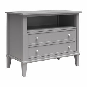 Ameriwood Home Franklin Wide Nightstand with Drawer - Gray
