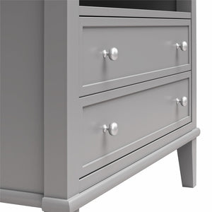 Ameriwood Home Franklin Wide Nightstand with Drawer - Gray