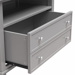 Ameriwood Home Franklin Wide Nightstand with Drawer - Gray
