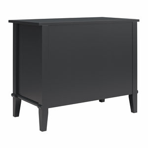 Ameriwood Home Franklin Wide Nightstand with Drawer - Black