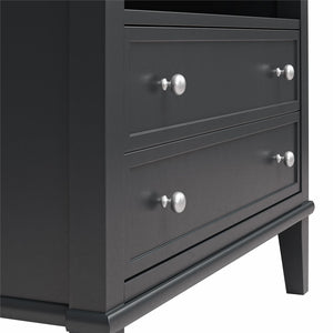 Ameriwood Home Franklin Wide Nightstand with Drawer - Black