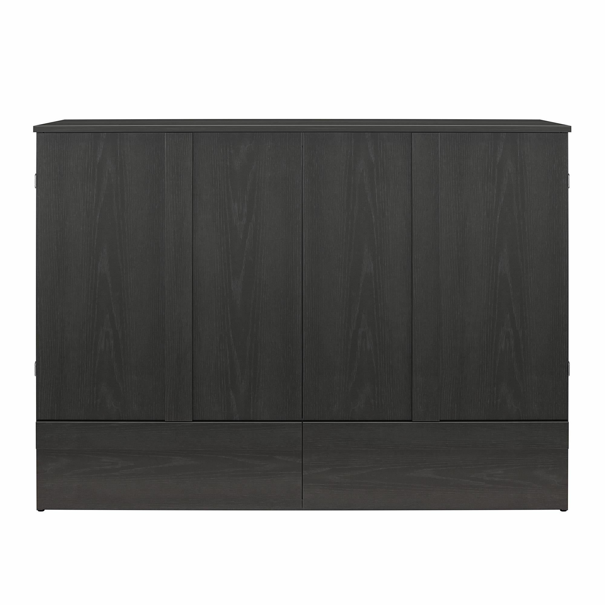 Signature Sleep Paramount Tri-Fold Cabinet Bed - Black Oak - Queen